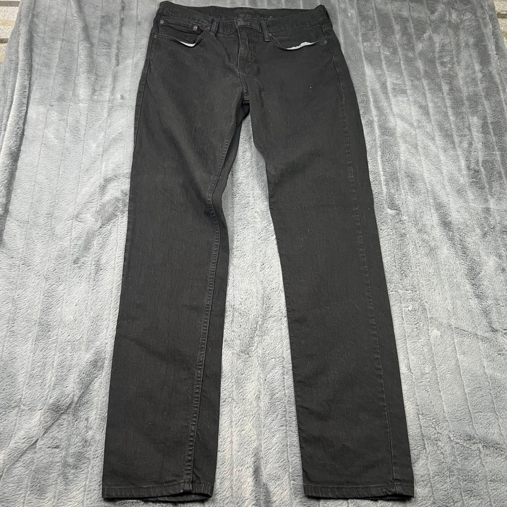 Levis 511 Slim Fit Black Jeans Mens W34 L34 04511-4406 Denim Pants